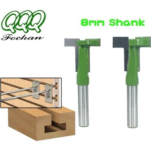 QQQ 4pcs Top Quality T-Slot & T-Track Slotting Router Bit - 8mm Shank For Woodworking Chisel Cutter Wholesale Price
