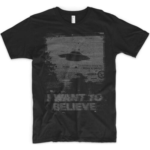 I Want To Believe T Shirt Alien Ufo Area 51 Roswell X Files Space Ship Greys T-Shirt newest 2019 T Shirt O Neck Cotton Tee Shirt
