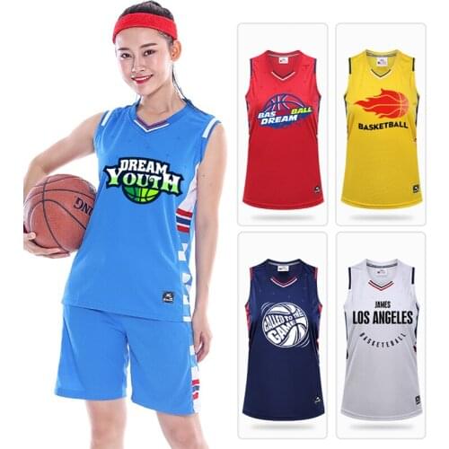 2020 New Basketball Suit Women Brand Breathable Sleeveless Sportswear XXS-3XL Competition Suit Free Printing Support Group Buy