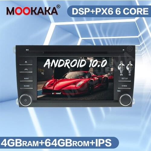 Android 10.0 4G+64G Car GPS Navigation Radio for Porsche Cayenne 2003-2010 Head Unit Tape Recorder Auto Multimedia Player Stereo