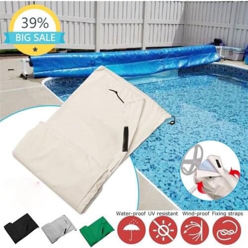 Outdoor Swimming Pool Roller Cover Dwaterproof Protective Outdoor Garden Water Resistant Roller Cover Swimming Pool Roller Cover