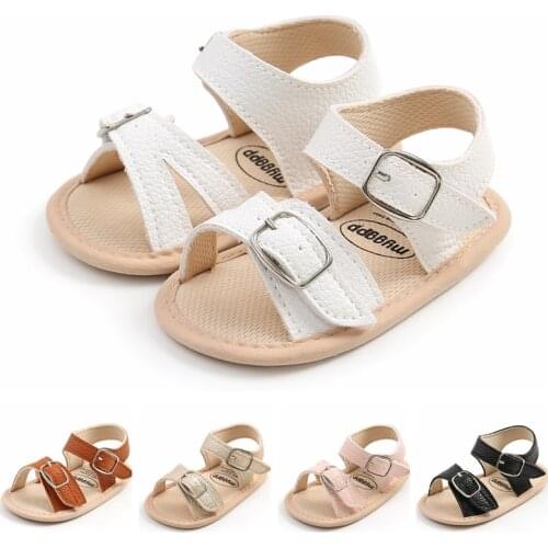 New Hot Sale Kid Sandal Lovely Infant Baby Girl Sandals Soft Sole Toddler Shoes Non-slip Buckle Sandals Moccasin