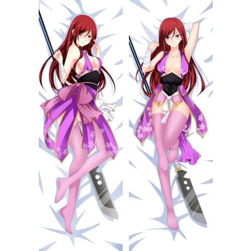 Newly Design Erza Scarlet -Fairy Tail Cute Pillow Double Sided hugs Body Cute Pillow case Cushion Cover Pillowcase