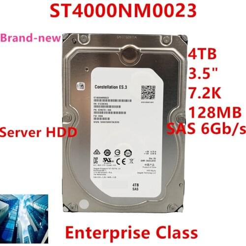 New HDD For Seagate/Dell Brand 4TB 3.5" SAS 6 Gb/s 128MB 7200RPM For Internal HDD For Enterprise Class HDD For ST4000NM0023