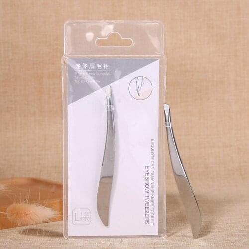 Silver Color Eyebrow Tweezer Hair Beauty Slanted Puller Stainless Steel Eye Brow Clips Makeup Tool Hair Clip Remover Tool