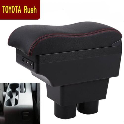 For Toyota Rush armrest box universal car center console modification accessories double raised with USB
