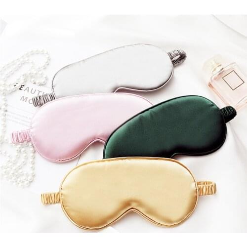 Women Imitated Silk Sleep Eye Mask Portable Travel Eyepatch Nap Eye Patch Rest Blindfold Eye Cover Sleeping Mask Night Eyeshade