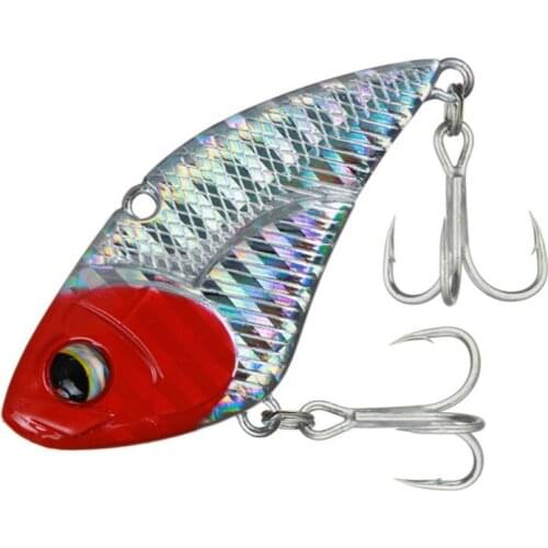 10pcs/lot VIB Lures 5cm 12g Vivid Vibrations Spoon Lure Fishing Bait Hard Bait 3D Eyes Wobbler Bass Artificial Hard Bait Pesca