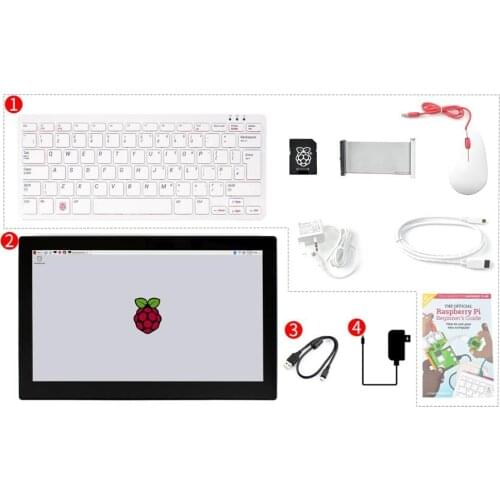 Raspberry Pi 400, a Powerful, Easy-To-Use Computer Built Into a Keyboard, 4GB LPDDR4-3200, with 13.3inch HDMI Touch Display