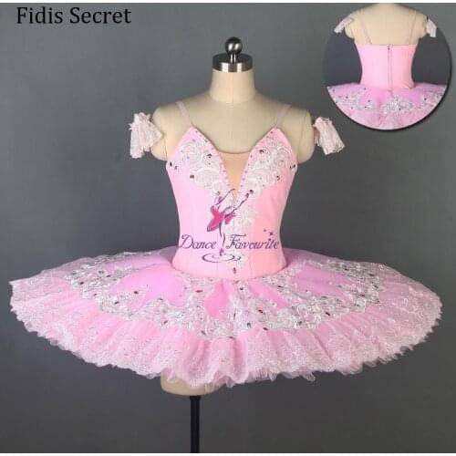 Pink Sleeping Beauty YAGP Professional Ballet Competiton Dance Skirt,Female Classical Pancake Tutu,Ballerina Stage Costume Dress