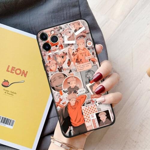 Jujutsu kaisen anime manga silicone Phone Case FOR iPhone Se 6 6s 7 8 Plus X Xr Xs 11 12 Mini Pro Max Glass Cover Shell