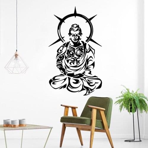 Modern Buddha Wall Sticker Decal Home Decor Wall Sticker For Living Room Decoration Accessories Murals