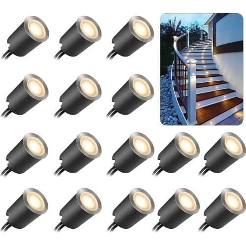 IP67 Waterproof DC12V Recessed LEDs Deck Lights Outdoor In-ground Lamp Landscape Light for Yard Garden Pathway Stairs Patio