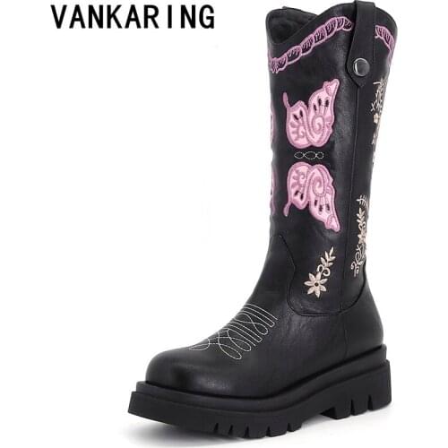 Женские высокие сапоги Vankaring China At AliExpress