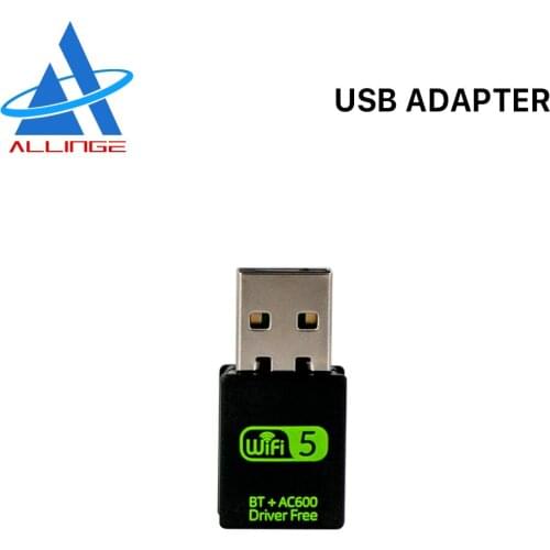 ALLINGE Free Driver 600Mbps Wireless Network USB WiFi Adapter Receiver 2.4GHz 5.8GHz Inside Antenna Dual Frequency Win Computer