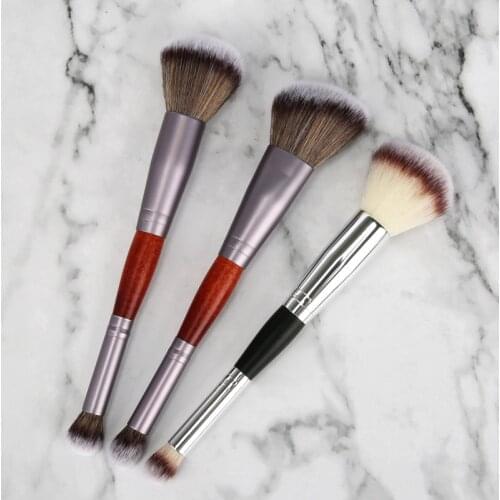 1Pcs Professional Double Head Makeup Brush Foundation Powder Blush Eyeshadow Concealer Lip Brushes Multifunction Makeup Tools
