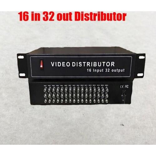 Free Shipping 16 In 32 Out CVBS BNC Video Distributor Splitter For CCTV Security Camera