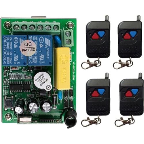 Wireless RF Remote Control Light Switch 10A Relay Output Radio AC 220V 2 CH Channel 2CH Receiver Module +Transmitter/ window
