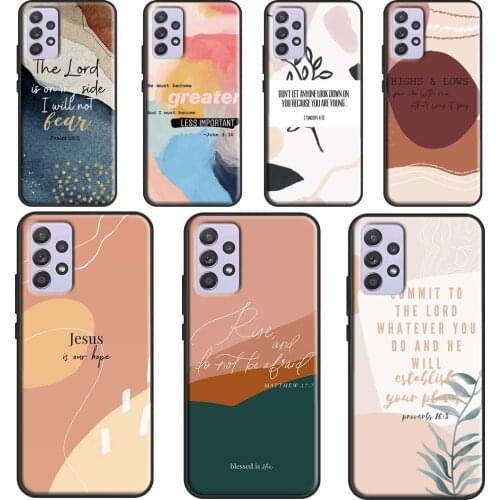 Bible Verse Quotes Phone Case For Samsung Galaxy A52 A32 A42 A72 A12 A21S A20e A40 A50 A70 A31 A51 A71 A02S