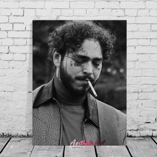 Post Malone Black and white Decoration Home Decor Canvas Painting Living Room Wall Art Pictures High Quality Posters Prints