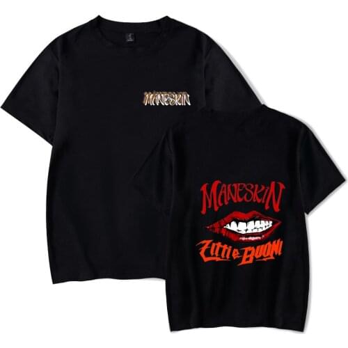 Maneskin T-shirt Men Women Tees Clothes graphic t shirts Streetwear Harajuku Maneskin Merch T-shirts print shirt Y2K Fashion Top