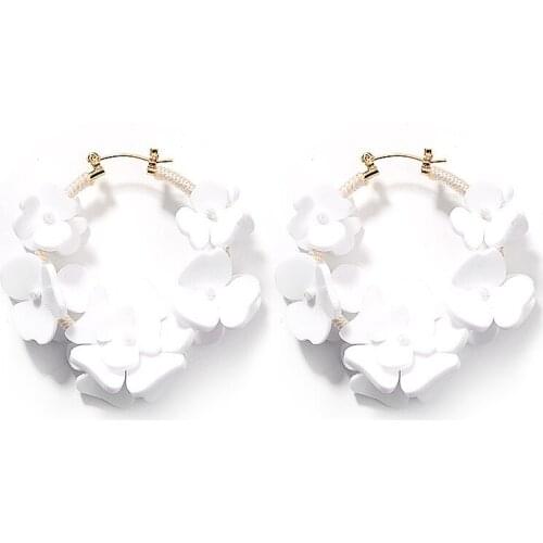 Hot Fashion Hyperbole Flower Blooming Acrylic Woman Earring