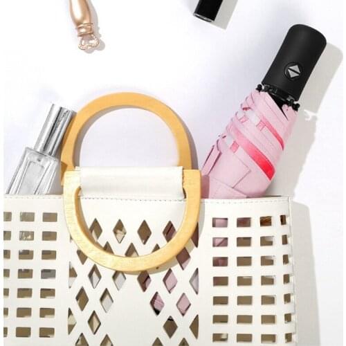 Hot Automatic Sunny Umbrella Mini Travel Anti-Ultraviolet Folding Umbrella Men Women Fruits Design Umbrella