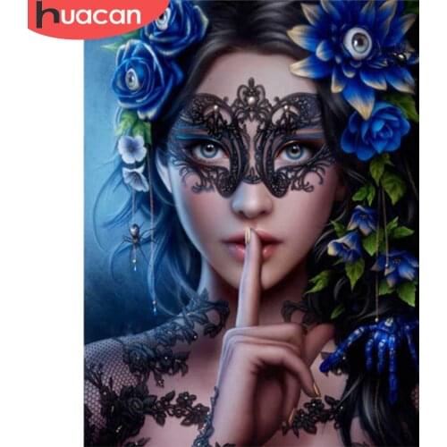 HUACAN Full Square/Round Diamond Painting Portrait Pictures Of Rhinestones 5D Diamond Embroidery Sale Woman Mosaic Handmade Gift