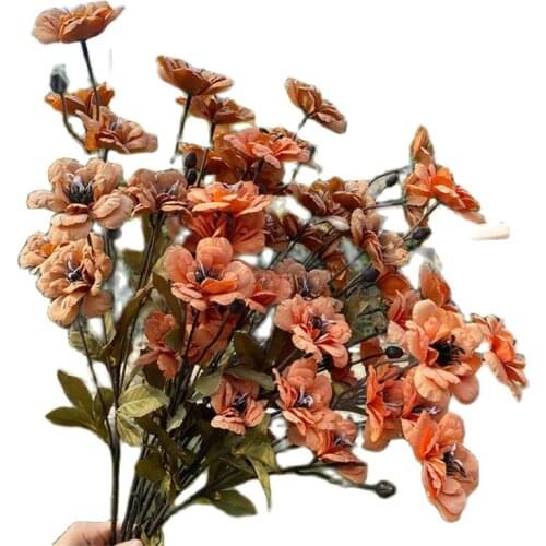 6Pcs Fake Long Stem Lilac (9 Heads/Piece) 31" Length Simulation Autumn Syringa Oblata Lindl for Wedding Centerpiece