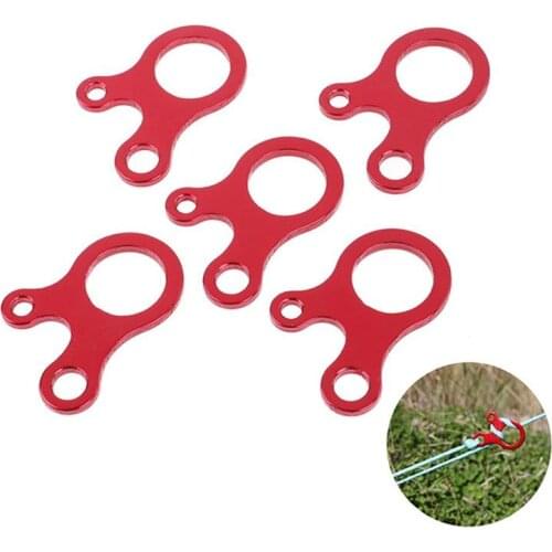 10pcs Quick Knot Tent Buckle Rope Adjustable 3 Hole Aluminum Alloy Anti-Slip Camping Hiking Tightening Hook Wind Rope Buckles