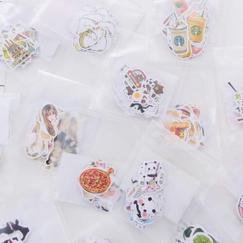 DL Japan and South Korea hand account sticker LINE surrounding homemade sticker bag cartoon animal food Exquisite small gift