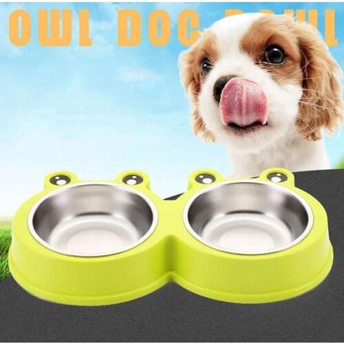 Pet Eat Dog Food Pot Cat Feeding Watering Cat Food bowl Ashion Pet dog Plastic Bowl Stand Automatic Feeder For Pets E