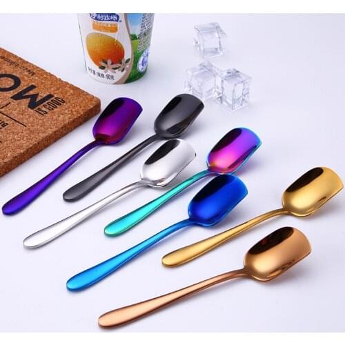 304 stainless steel ice cream spoon creative mixing spoon stainless steel coffee spoon hotel gifts