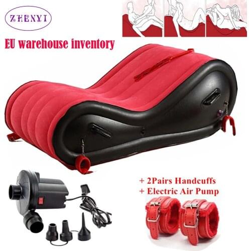 BDSM Inflatable Sex Sofa Bed Adult Love Game Sofas Pillow Chaise Furniture Machine Sex Chair With Electric Air Pump Chair