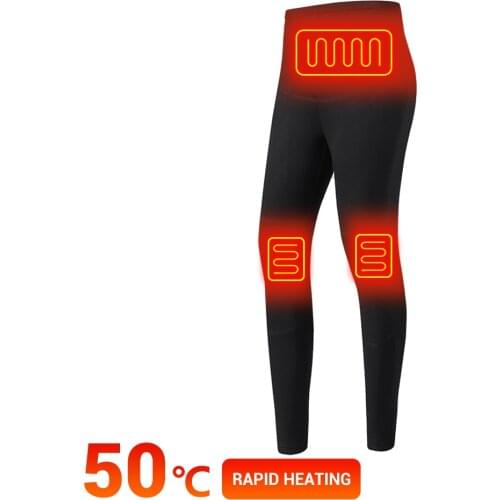 Heated Underwear Motorcycle Pants Moto Electric USB Battery Powered Heated Thermal Underwear Set Long Johns for Winter Women