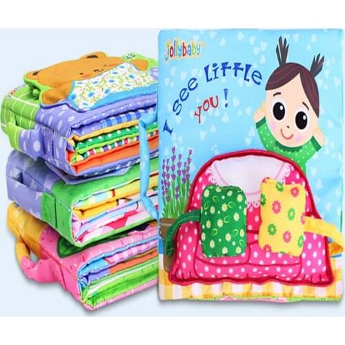 New Baby Infant Toys Baby 3D Cloth Book Early Learning Educational Toys Animals English Story Development Books Juguetes Oyuncak