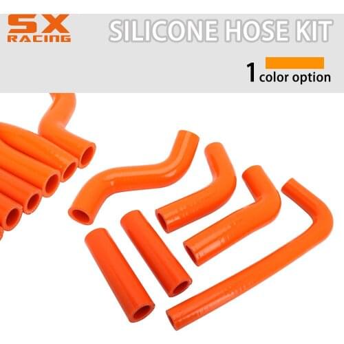 Motorcycle Silicone Radiator Cooling Hose Water Pipe Water Tank Radiator For KTM EXC 400 450 525 EXC400 EXC450 EXC525 2002-2006