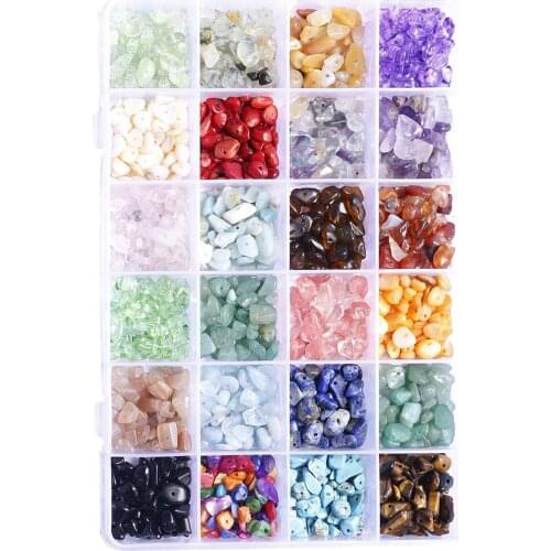 Mixed Gemstone Beads Irregular Shaped Natural Chips Beads Crystal for DIY Craft Bracelets Necklaces Pendant Jewelry Making