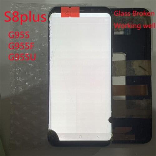 Glass Broken Working well Used For Samsung Galaxy S8PLUS LCD With Frame G955 G955F G955U monitor original display