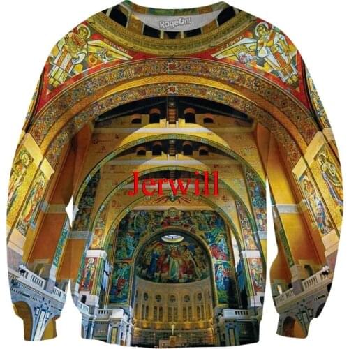 Basilica Crewneck Sweatshirt 3D Print Long Sleeve Fashion Casual Oversized Hoodie Hip Hop Streetwear Pullover