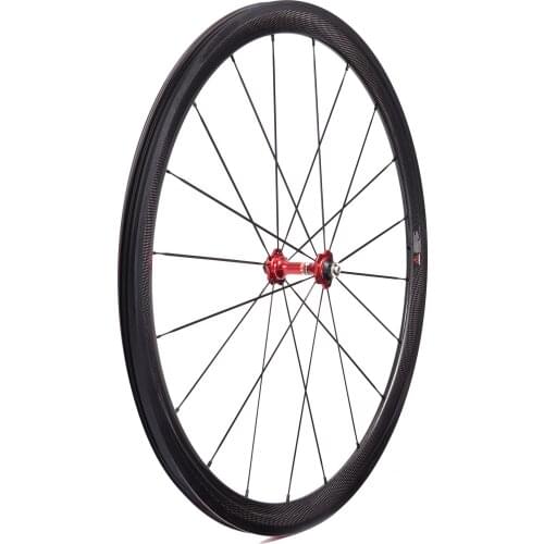SAT Road Bike Carbon Wheels with Novatec A271SB Brake Hub No Outer Holes 700C V-brake Wheel 38/50/60mm 20 Holes Single Wheels