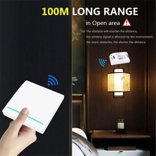 Smart Wireless Switch Remote Control Graffiti Smart Home Wireless Switch APP Mobile Phone Voice WIFI433 1 Gang Switch & Control