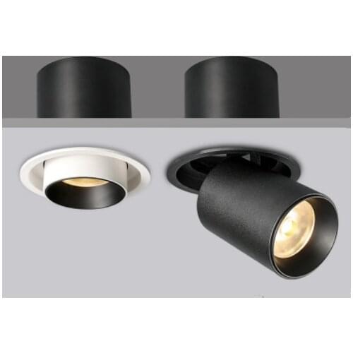 Quare Angle Adjust Stretchable LED COB Recessed Downlight 12W 15W 18W 24W LED Ceiling Spot Light Kitchen Living room Indoor