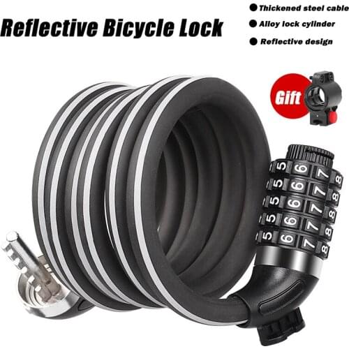 Bicycle Lock Password Type Electric Bike Cable Locks Key Type Bicycle Riding Equipment Anti-theft Tools