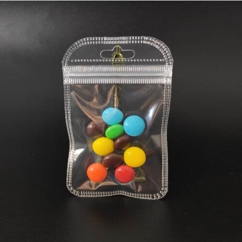 100PCS Clear Ziplock Packaging Bags Small Gift Wedding Favor Card Jewelry Storage Transparent Plastic Pouch for Business