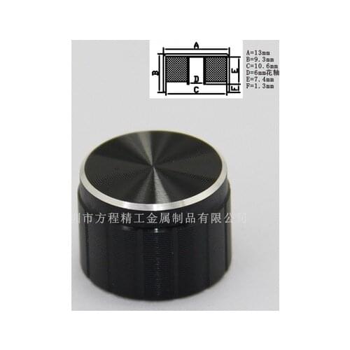 12pcs aluminum plastic cap knob potentiometer knob cap tangential 13*9.3*6mm potentiometer O shaft switch Water heater knob