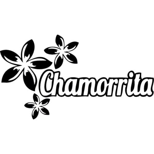 16*8.8cm Chamorrita Guam Vinyl Sticker Decal Pretty Flower Motorcycle SUVs Bumper Body Decals Car Stylings Car Sticker
