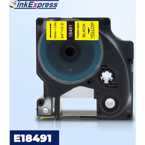 18491 Nylon Label Tape For DYMO Industrial Flexible Nylon Labels Rhino IND Tape 18491 For DYMO Rhino 4200 5200 6500 Label Maker