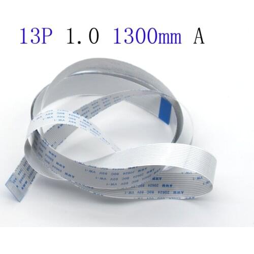 2pcs 13pin FFC FPC flat flexible cable 1.0mm pitch 13 pin A-type forward length 1300mm ribbon flexible cable