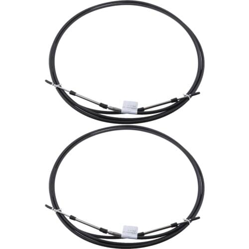 2pcs Black Throttle Shift Remote Control Box Cable for Yamaha Outboard 13 FT